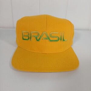 Time Brasil Olympic Rio 2016 Logo Snapback Hat Yellow Green Team Brazil Cap